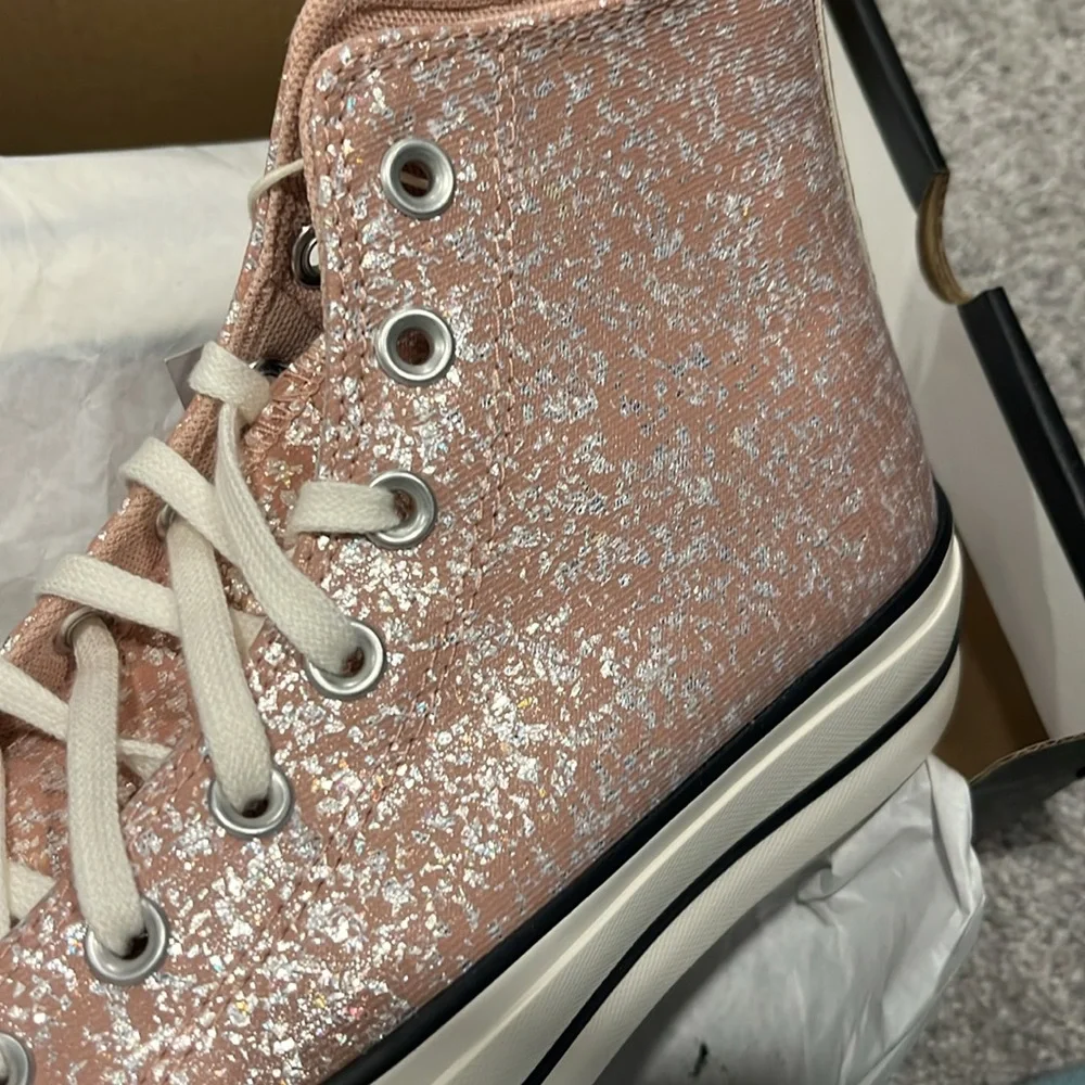 Glitter platform high top converse - Picture 2 of 6